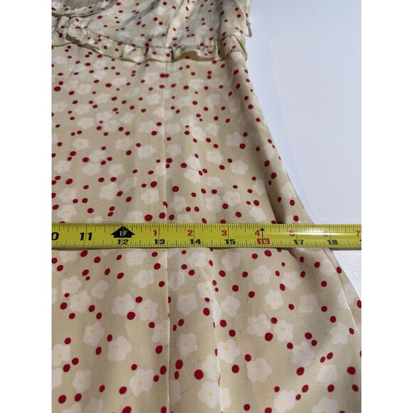 Anthropologie Odille Silk Dress Sz 6 Y2K Cherry Blossom Dress - Picture 5 of 7